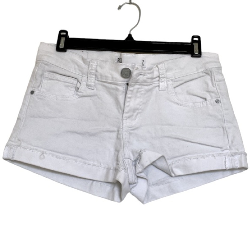 RSQ White Malibu Short Shorts Size 7 Casual Neutral Classic - Picture 5 of 5